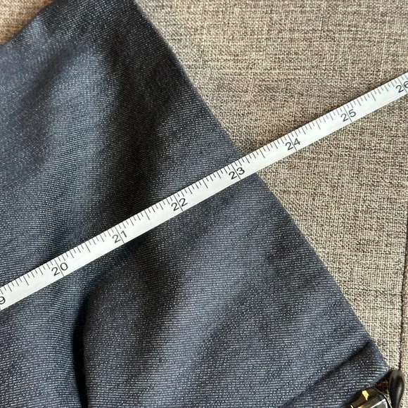 Joseph Ribkoff Womens 30308 Dark Denim Ruched Zip Front 3/4 Sleeve Jacket Size 4 - Picture 9 of 10